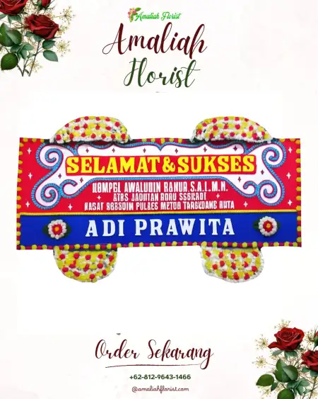 Papan Bunga Ucapan Selamat Ombul